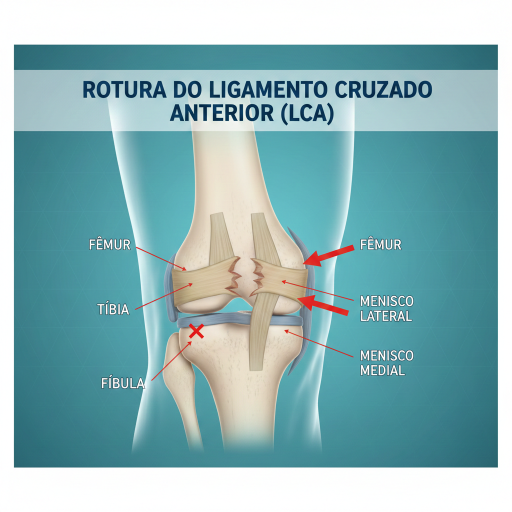 Rotura do ligamento cruzado anterior (LCA)